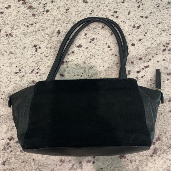 Authentic MaxMara Max Mara‎ black suede leather bag handbag - Picture 5 of 10